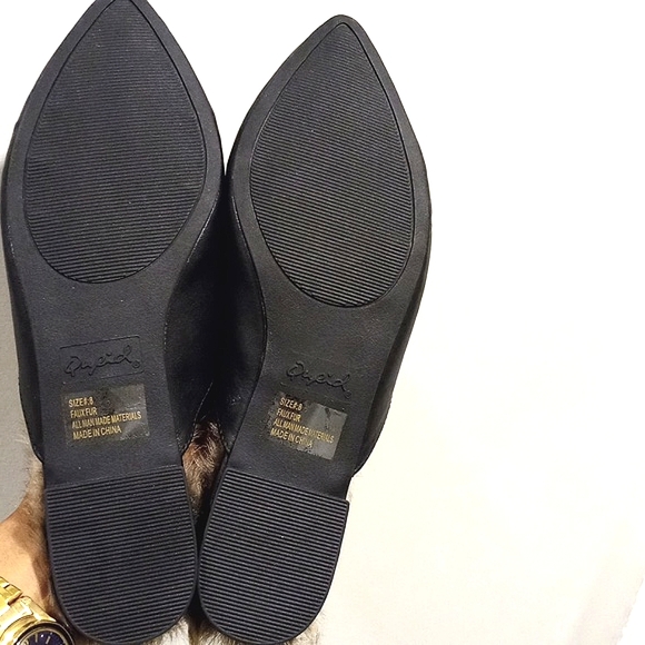 Qupid Mules with Faux Fur Footbed | size 8US - Picture 6 of 6